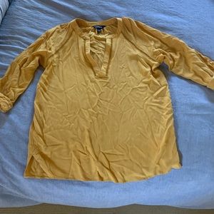 Express tunic mustard colored top